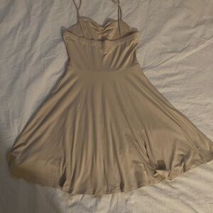 womens beige dress